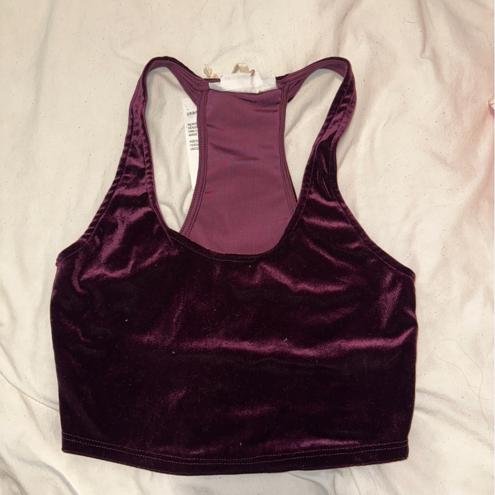 Velvet crop top